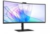 Samsung Monitor 34 cale ViewFinity S65VC VA 3440x1440 UWQHD 21:9 1xHDMI 1xDP 1xUSB-C 90W 2xUSB-A LAN 5ms HAS Webcam głośniki zak